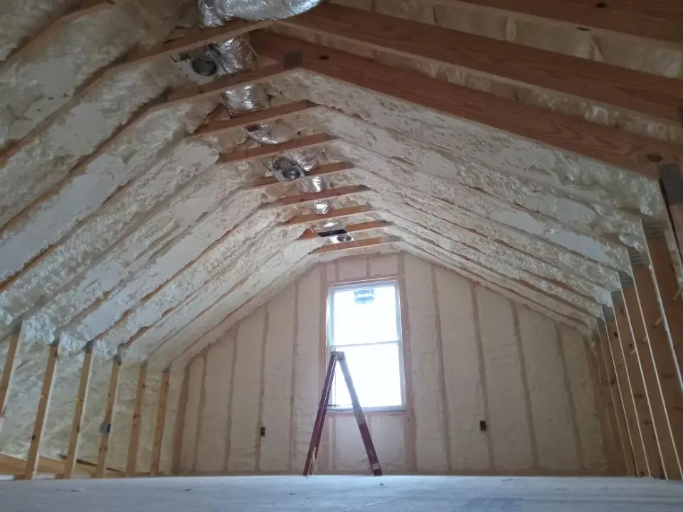 Spray foam roofing application for Crawl Space Insulation project in Lutz